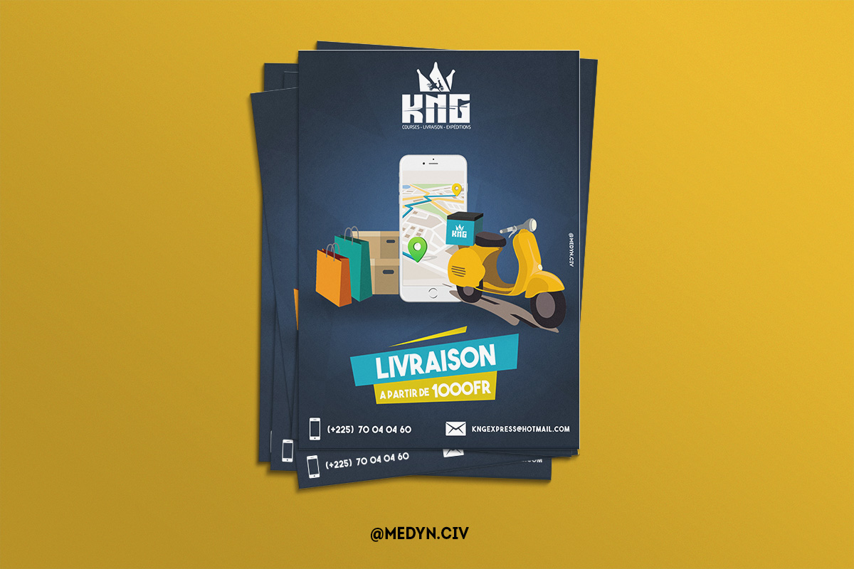 Design de Flyer —  KNG Livraison By MEDYN